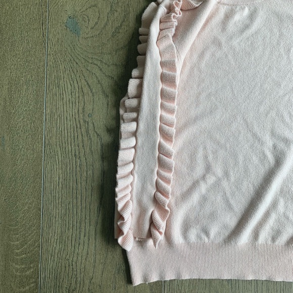 Philosophy blush pink ruffle sleeve sweater - Picture 2 of 5